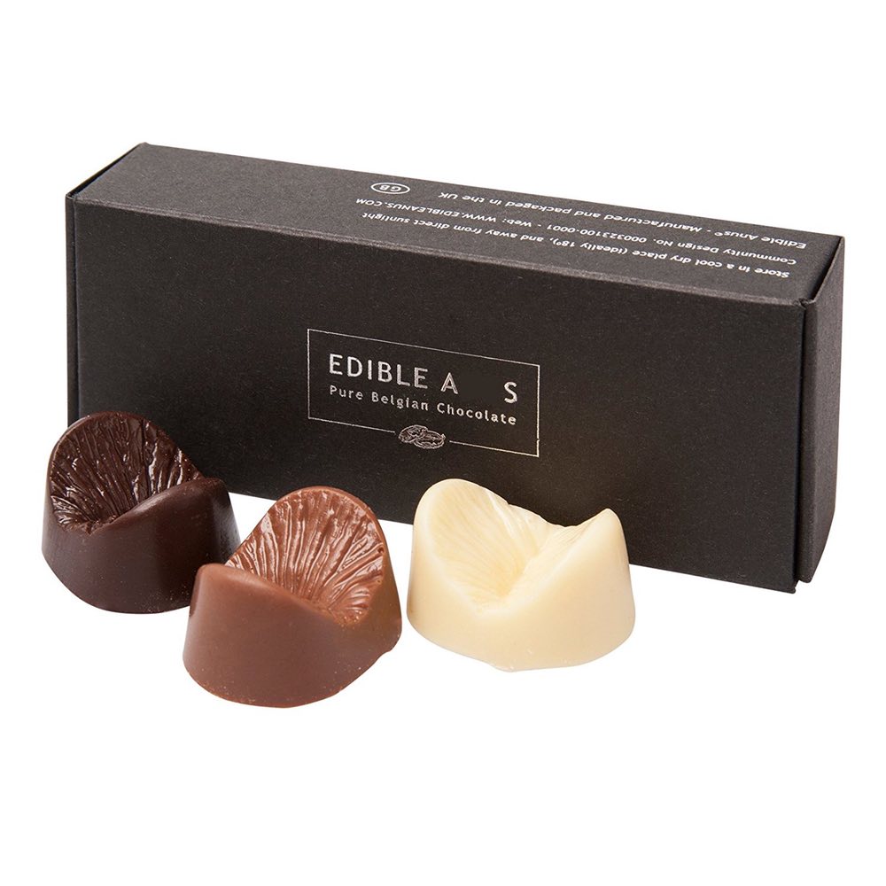 Edible Anus Dark Milk White Belgian Chocolate
